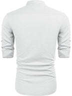 Embroidered Guayabera Leinen Hemd