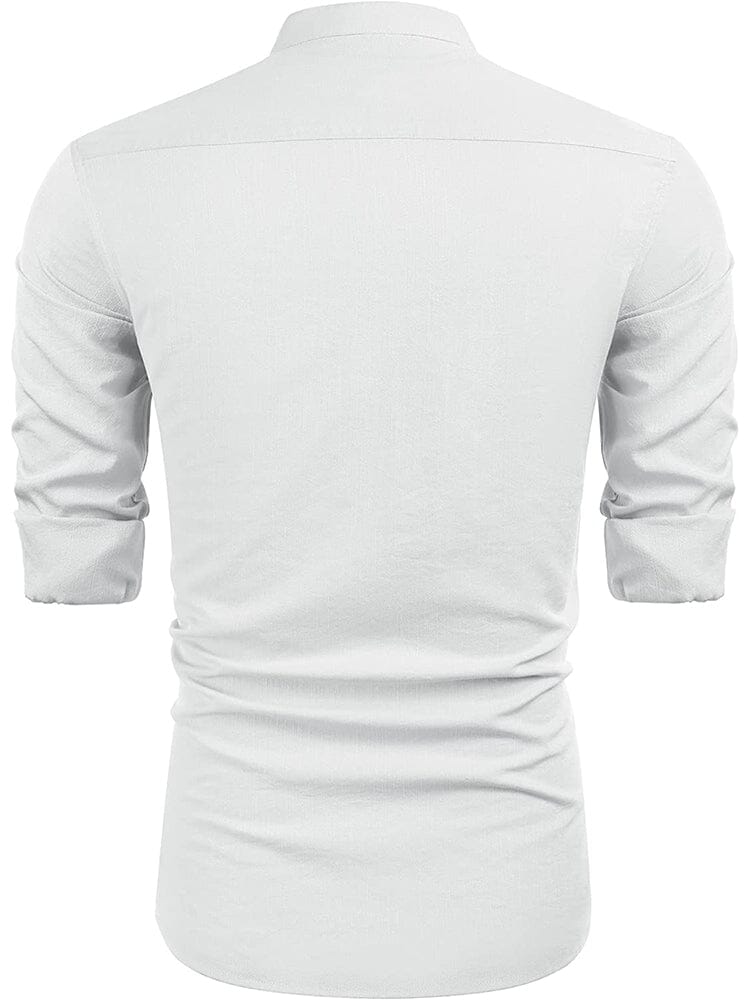 Embroidered Guayabera Leinen Hemd