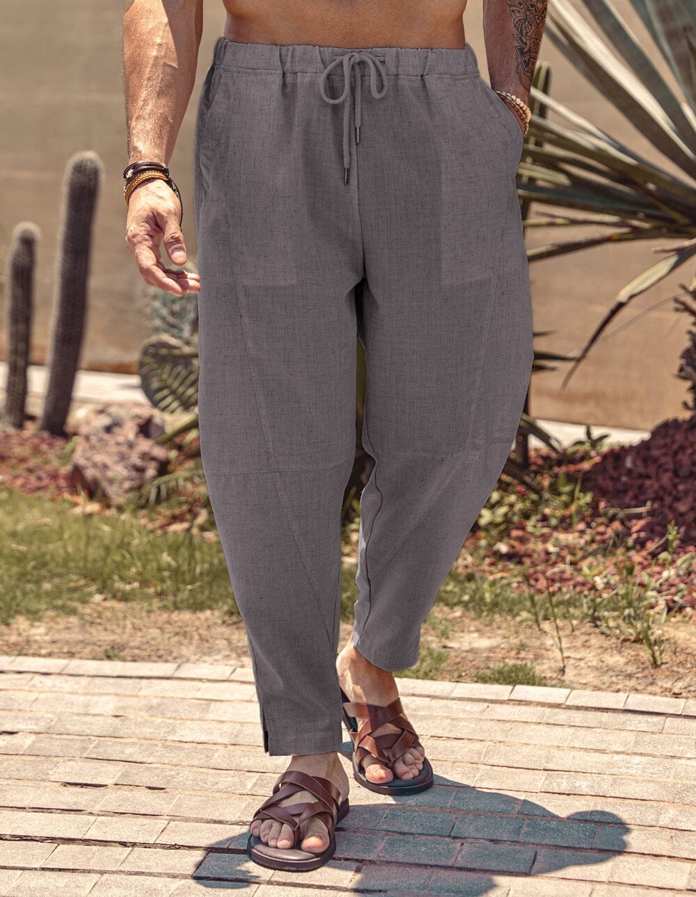 Leinen Stil Strand Hose