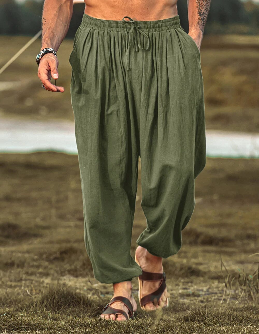 Lockere Fit Leinen Stil Hippie Hose