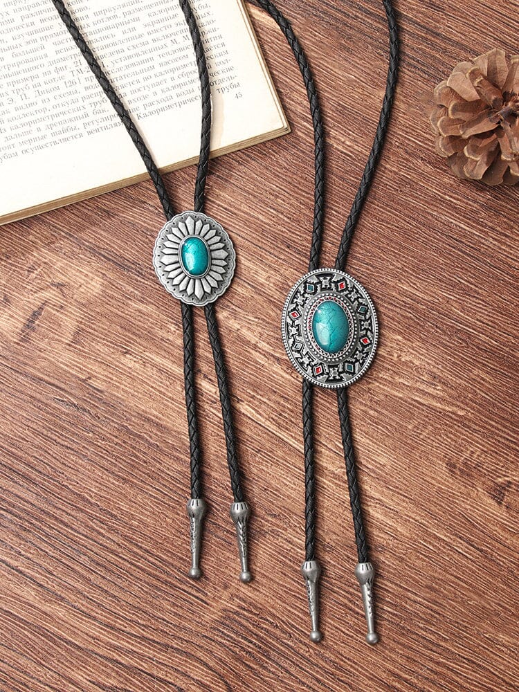 Vintage Bolo Tie Leather Halskette