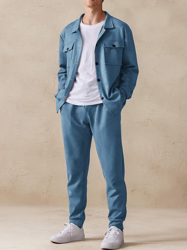 Trendy 2-Teil Suede Set