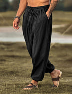 Lockere Fit Leinen Stil Hippie Hose