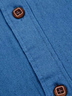 Lang-Ärmel Denim Dress Hemd