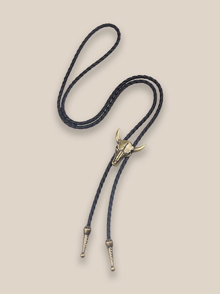 Western Cow Skull Bolo Tie Halskette