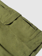 Leinen Stil Hose With Pockets