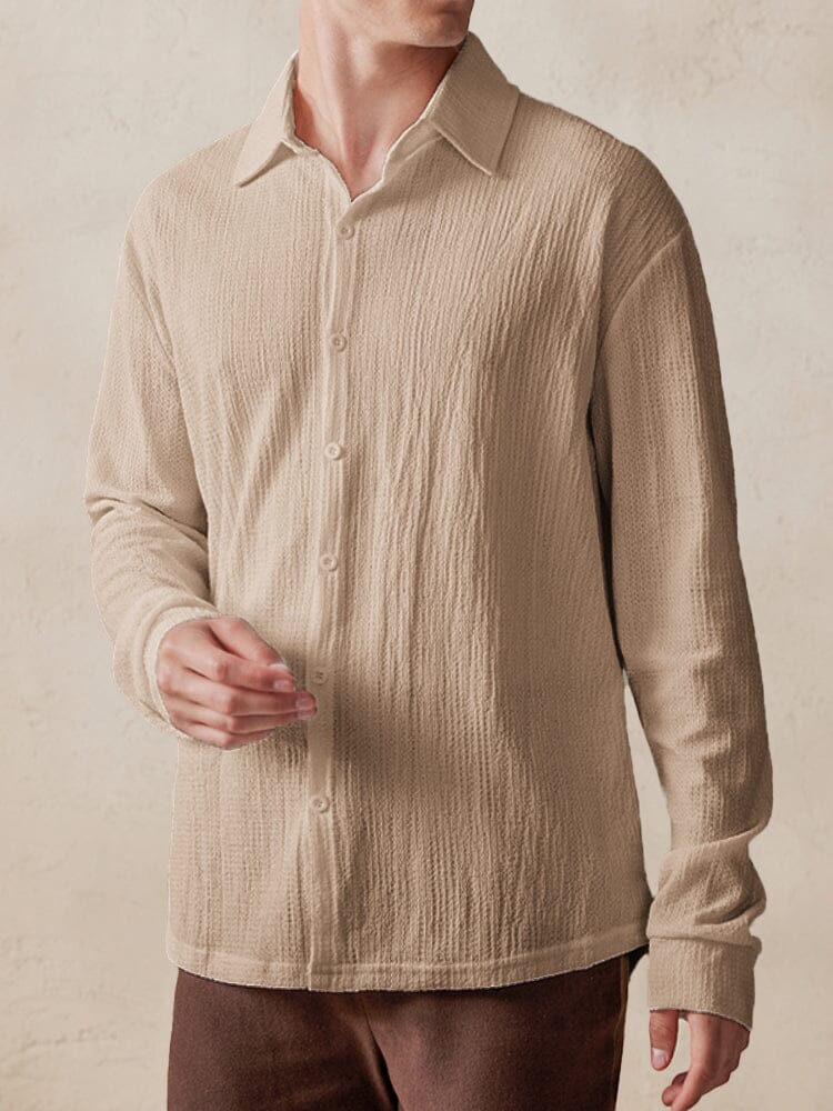 Casual Comfy Textured Hemd
