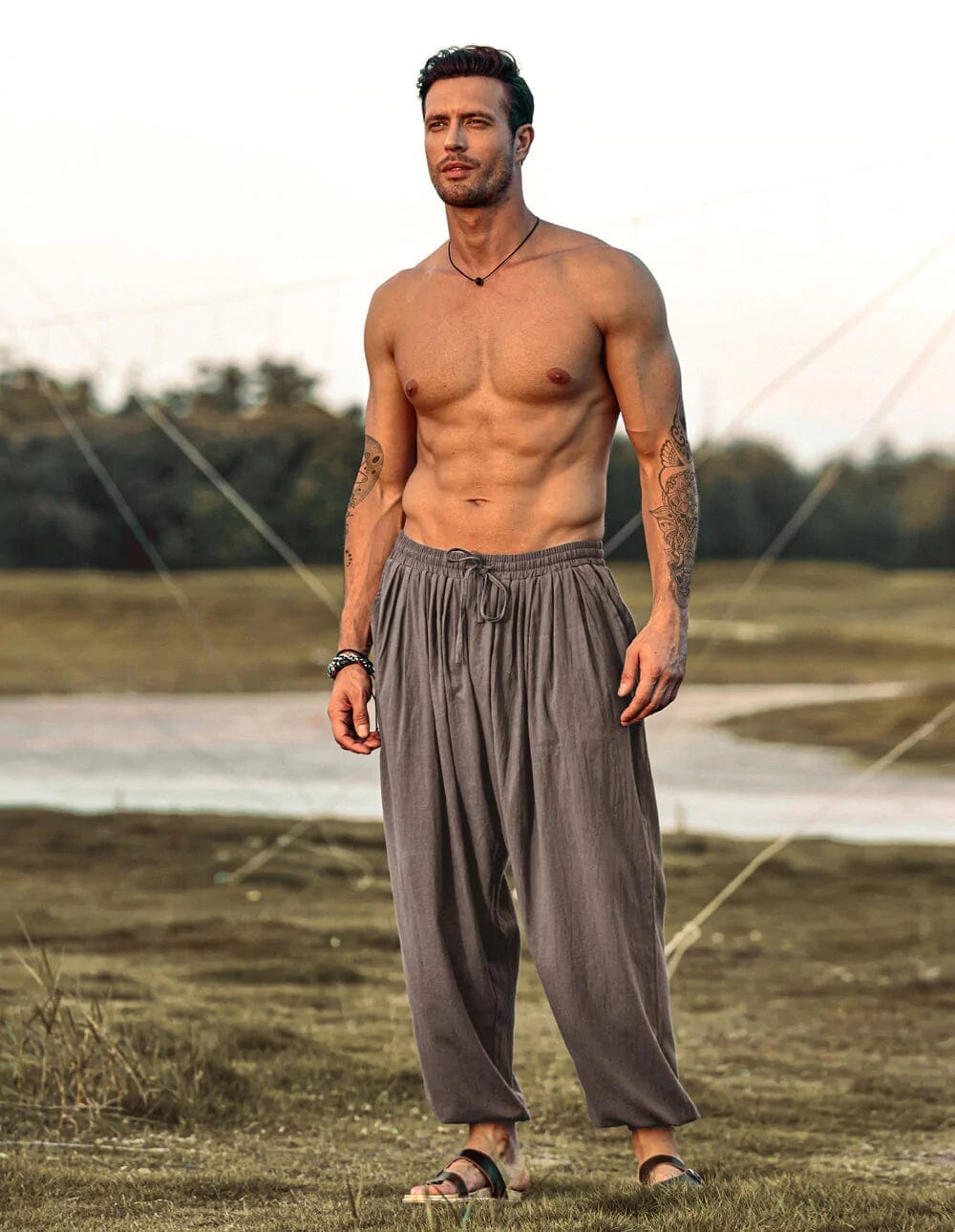 Lockere Fit Leinen Stil Hippie Hose