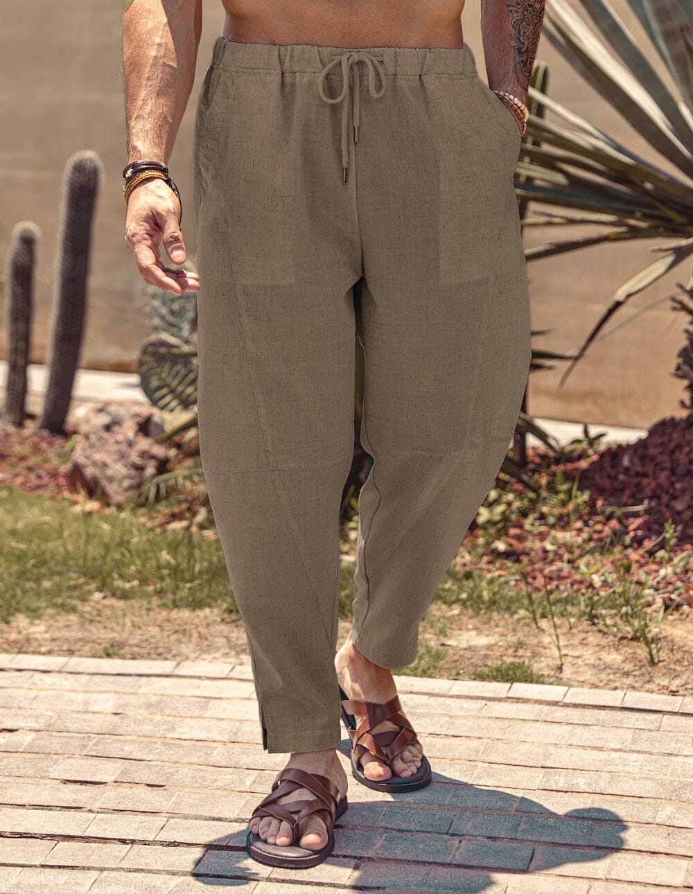 Leinen Stil Strand Hose