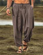 Lockere Fit Leinen Stil Hippie Hose