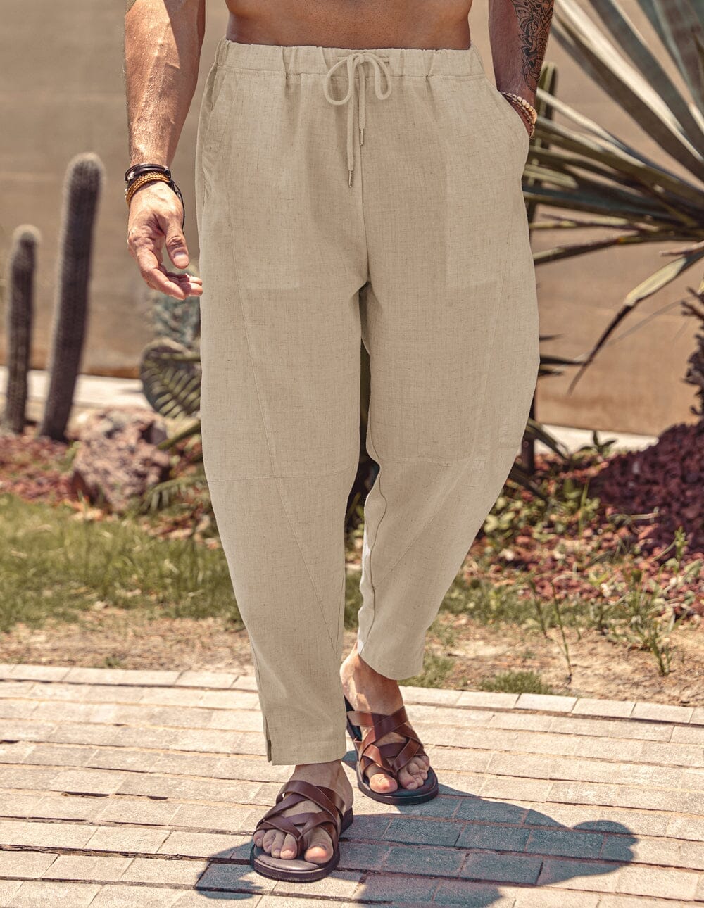 Leinen Stil Strand Hose