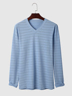 V-neck Lang Ärmel Hemd
