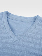 V-neck Lang Ärmel Hemd