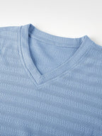 V-neck Lang Ärmel Hemd
