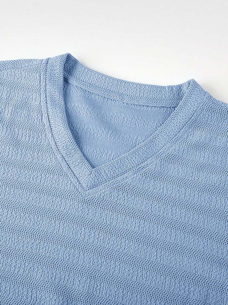 V-neck Lang Ärmel Hemd