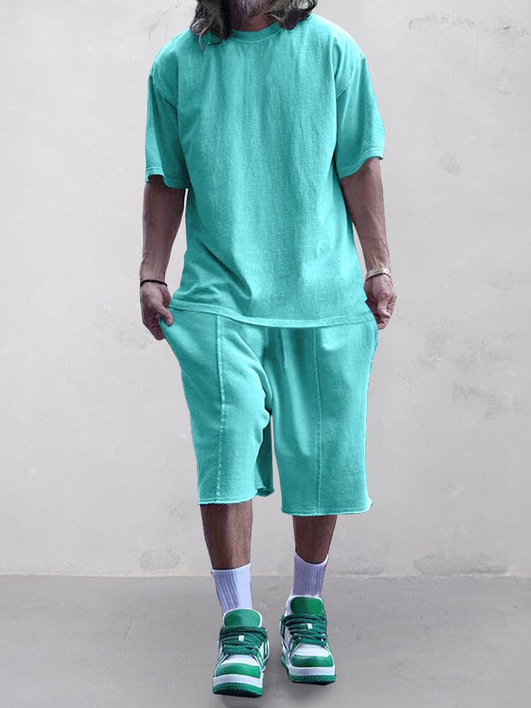 Casual Uni Color Trainingsanzüge Set