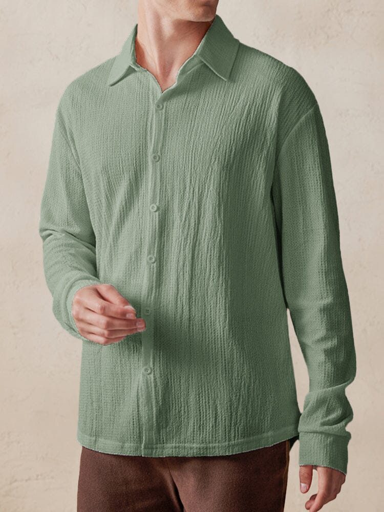 Casual Comfy Textured Hemd