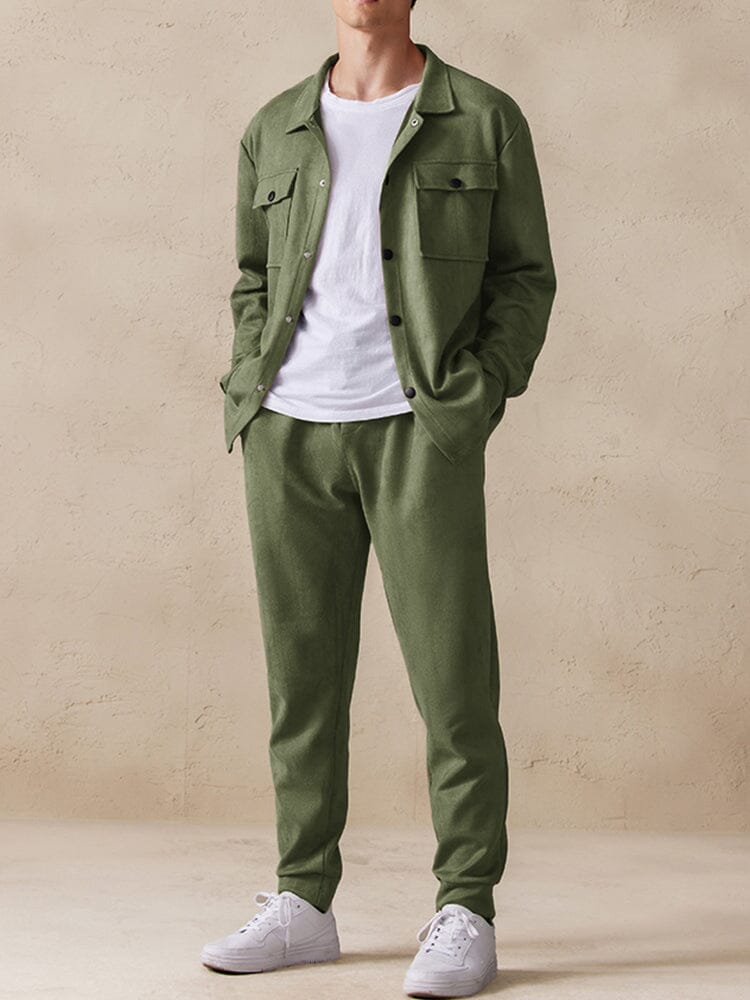 Trendy 2-Teil Suede Set