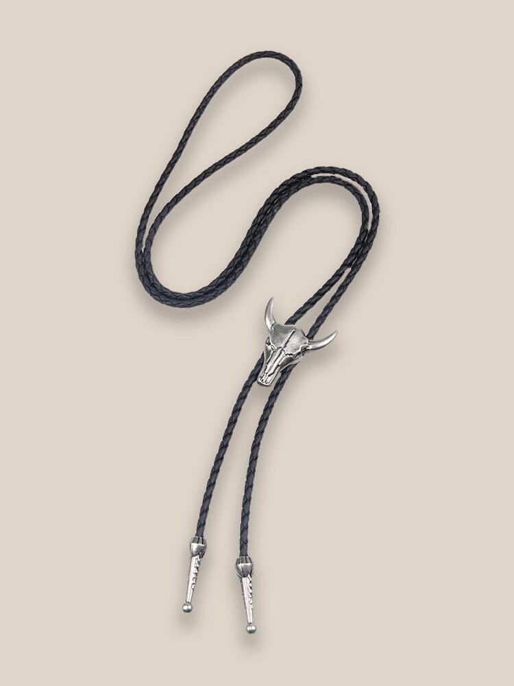 Western Cow Skull Bolo Tie Halskette