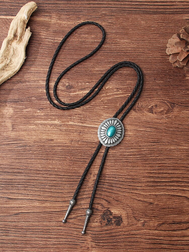Vintage Bolo Tie Leather Halskette