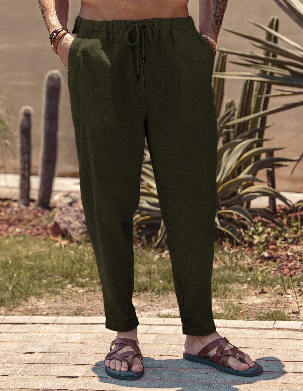 Leinen Stil Strand Hose