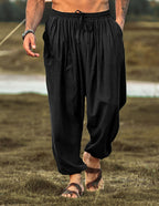 Lockere Fit Leinen Stil Hippie Hose