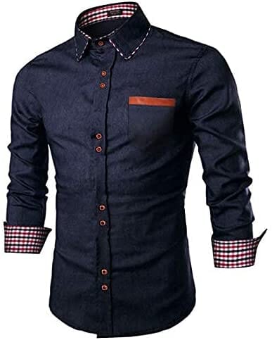 Casual Lang Ärmel Knopf Denim Hemd
