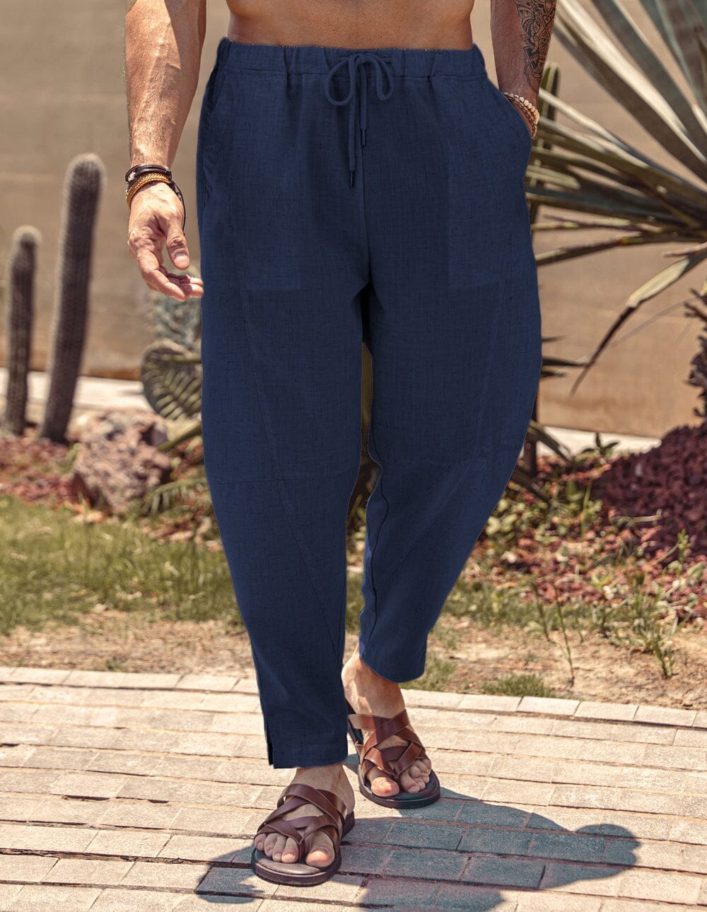 Leinen Stil Strand Hose