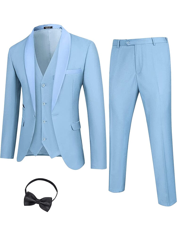 4 Teile Anzug Schalkragen Lapel Tuxedo Slim Fit Set