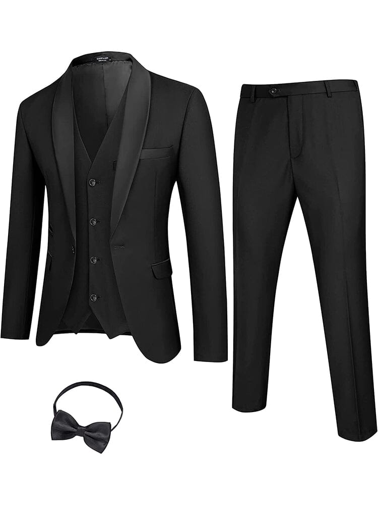 4 Teile Anzug Schalkragen Lapel Tuxedo Slim Fit Set