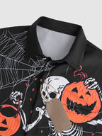 Halloween Pattern Kurz Ärmel Hemd 4
