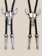Western Cow Skull Bolo Tie Halskette
