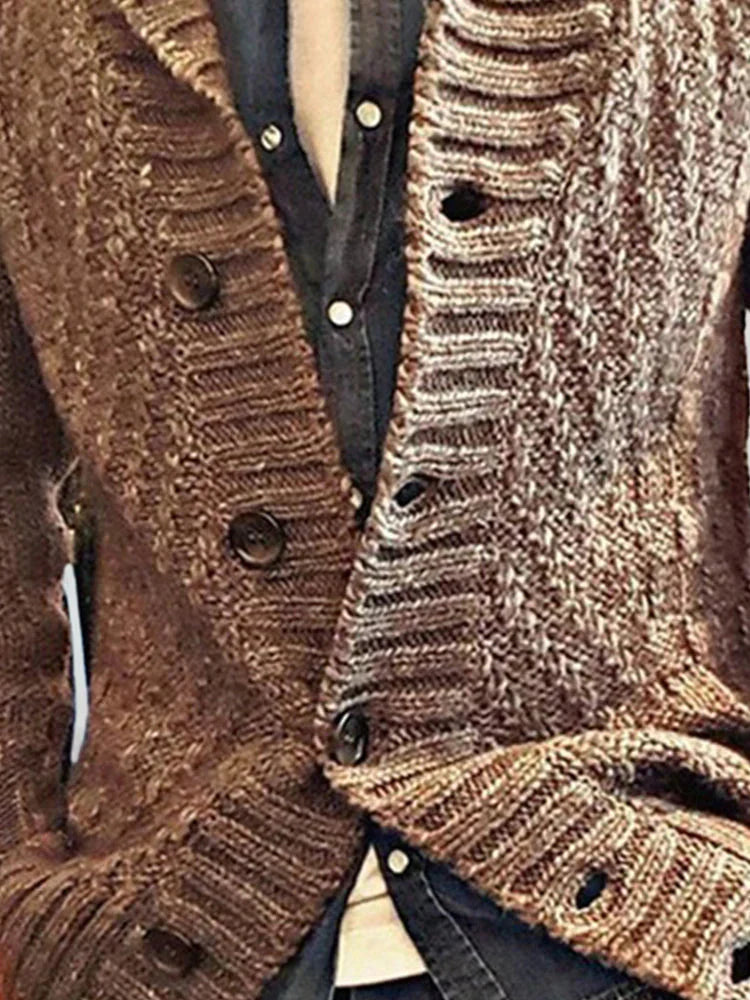 Lang-sleeved Chunky Strick Pullover