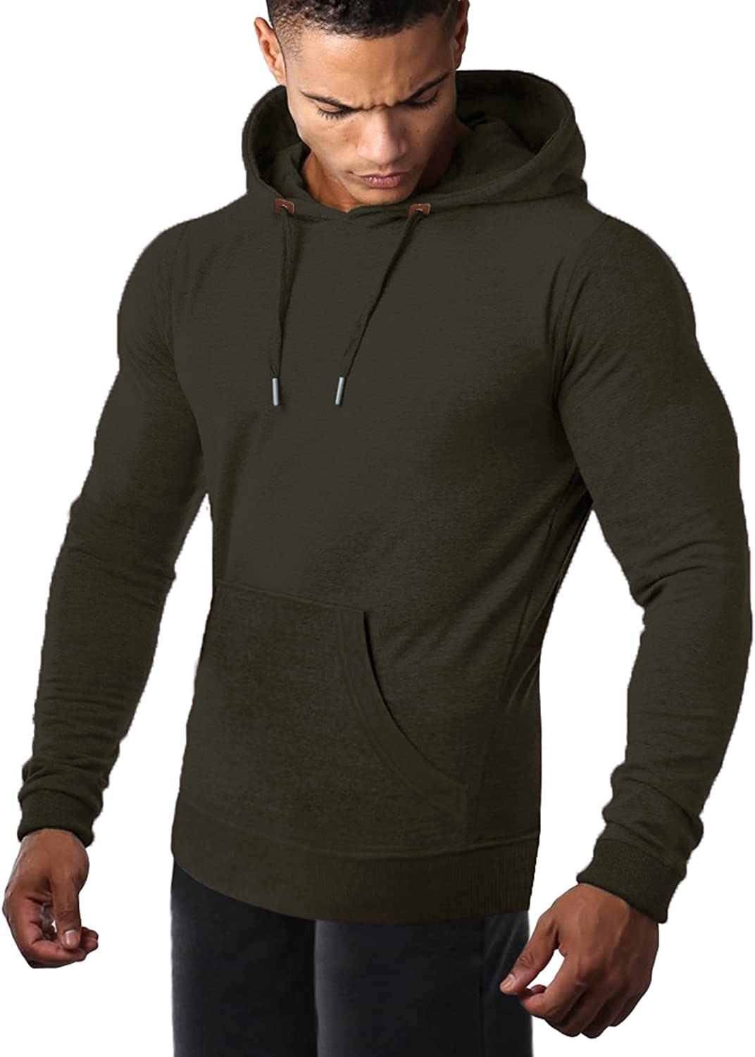 Men's Athletisch Hoodie Lang Ärmel Drawstring Sports Pullover Mit Kapuze Casual Fashion Sweatshirt with Pockets