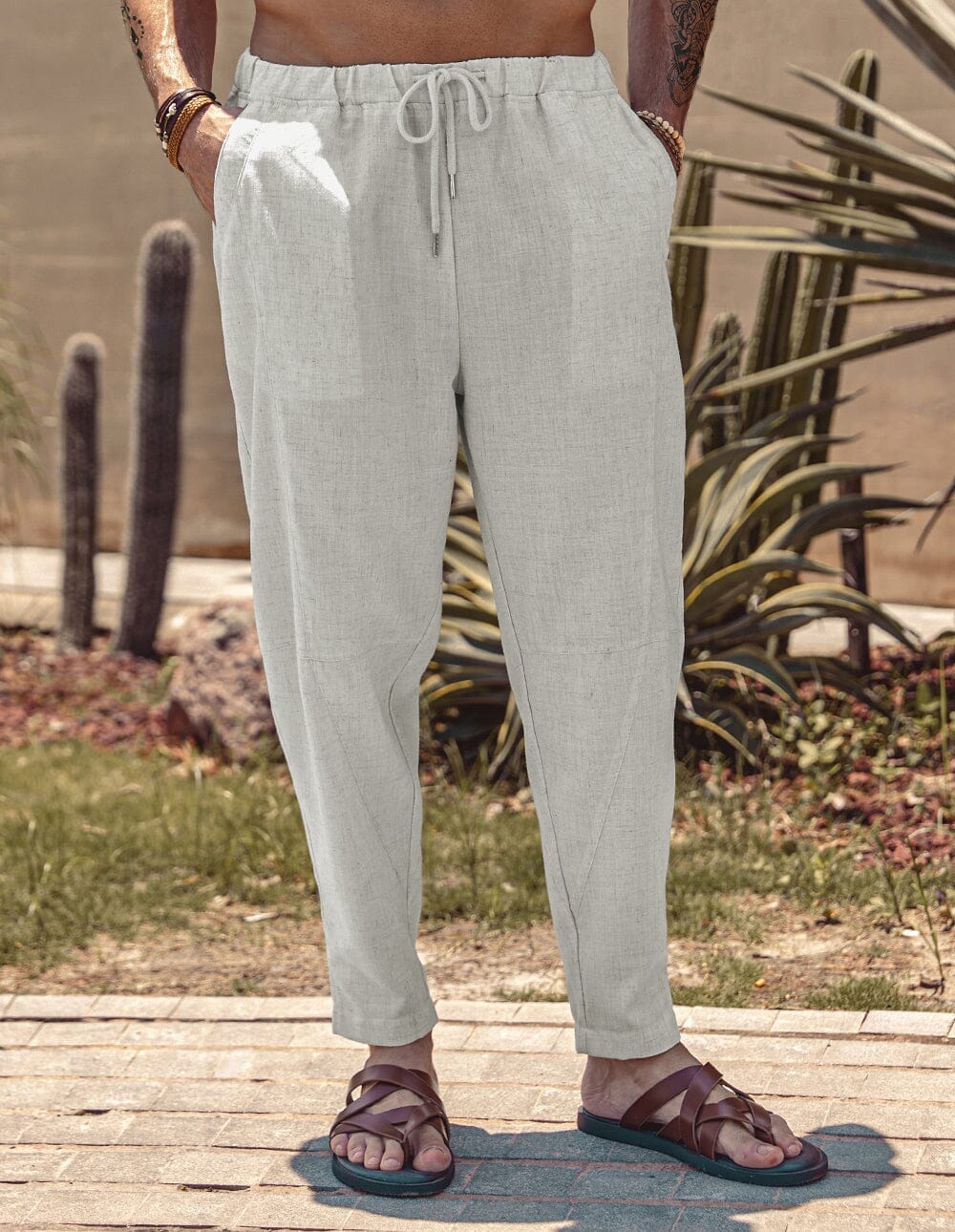 Leinen Stil Strand Hose