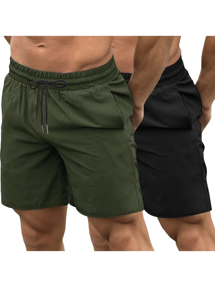 2-Pack Schnell Trocken Gym Shorts