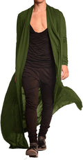 Lightweight Ruffle Schalkragen Lang Length Drape Cape Cardigan