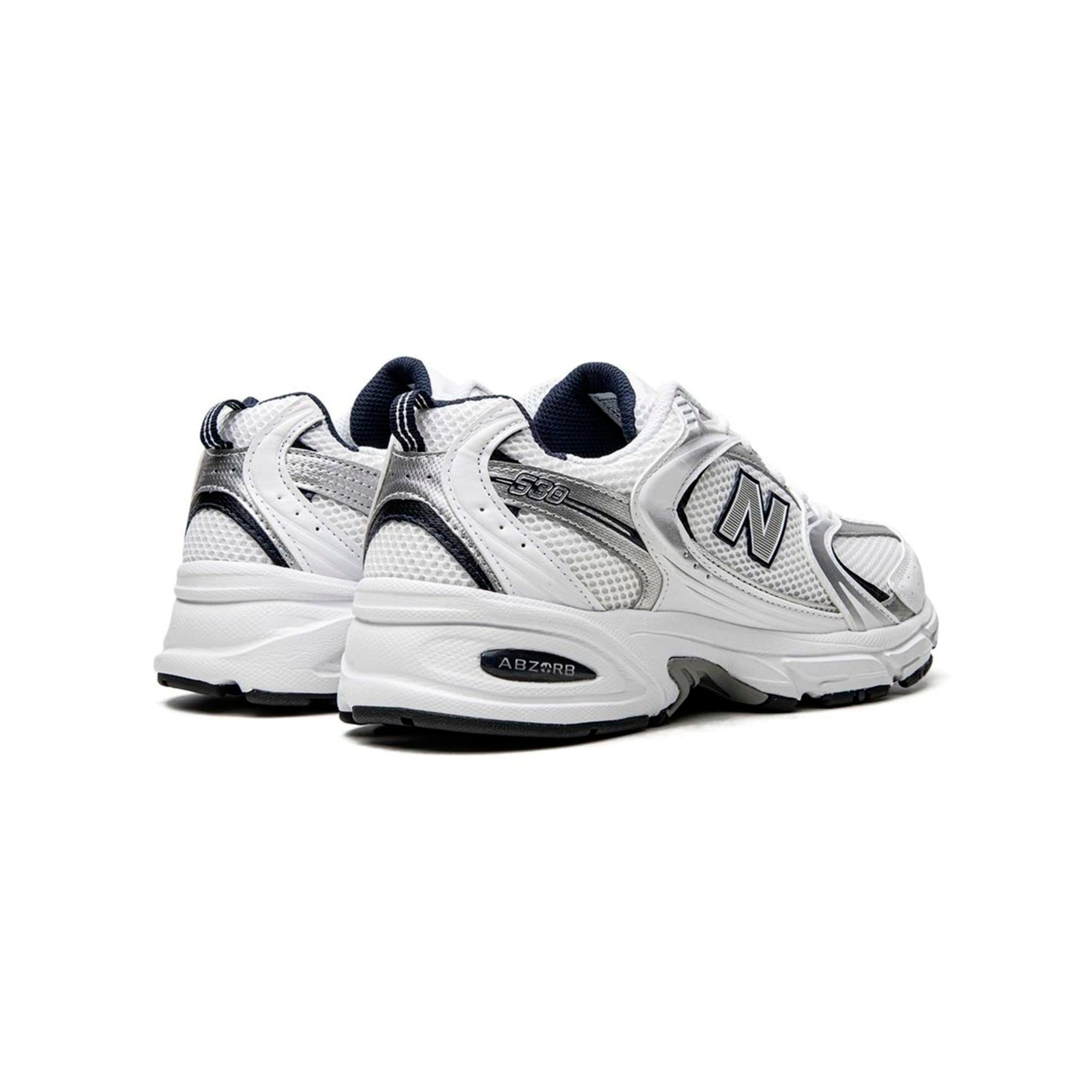 New Balance 530 Schuhe Herren Weiß Silber und Blau Navy Running Casual