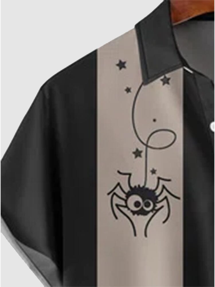 Halloween Pattern Kurz Ärmel Hemd 5