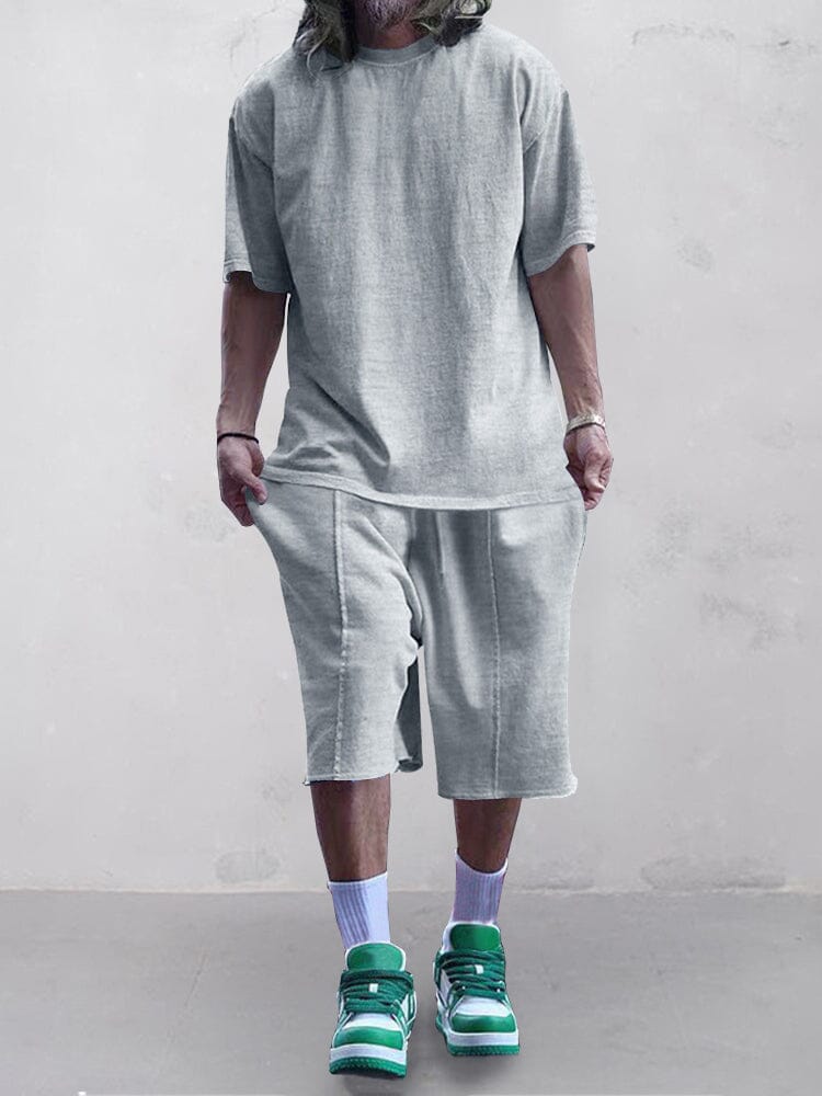 Casual Uni Color Trainingsanzüge Set
