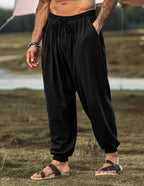 Lockere Fit Leinen Stil Hippie Hose