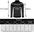 Gestreift Zip Up Mock Neck Pullover Pullover