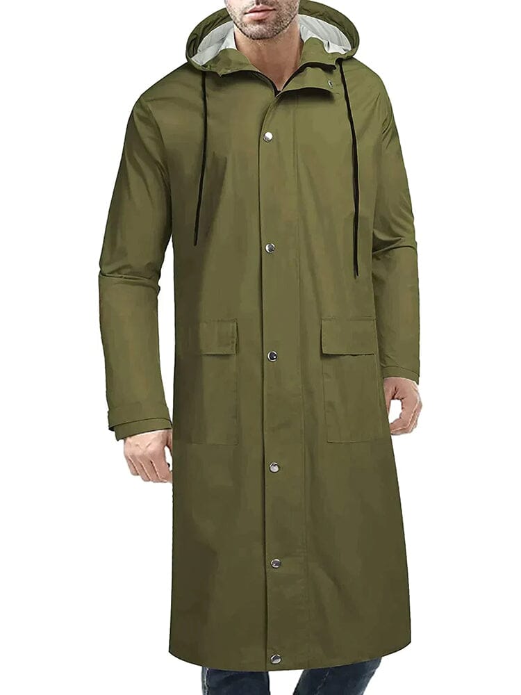 Mit Kapuze Waterproof Lightweight Lang Regenmantel