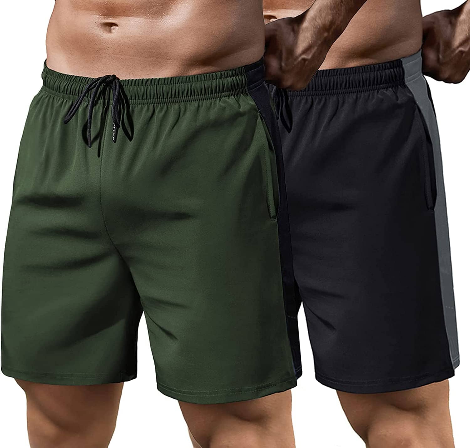 2 Pack Gym Schnell Trocken Running Shorts