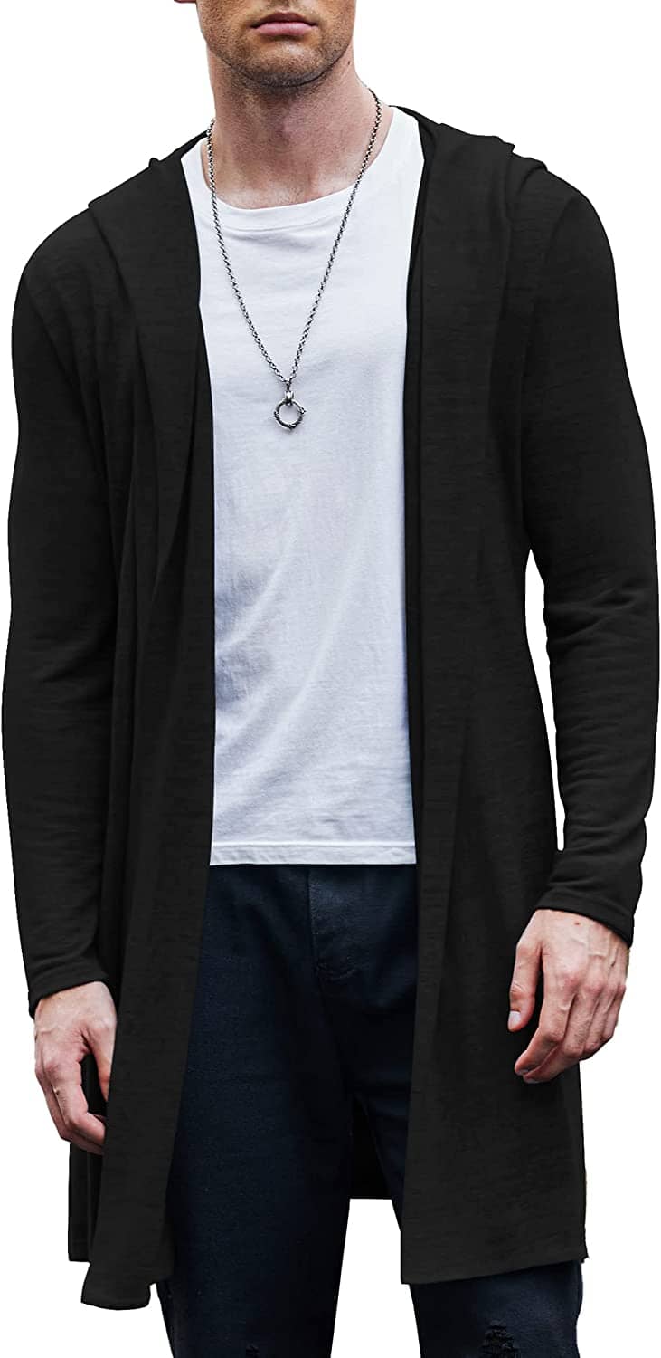 Casual Drape Cape Open Front Cardigan