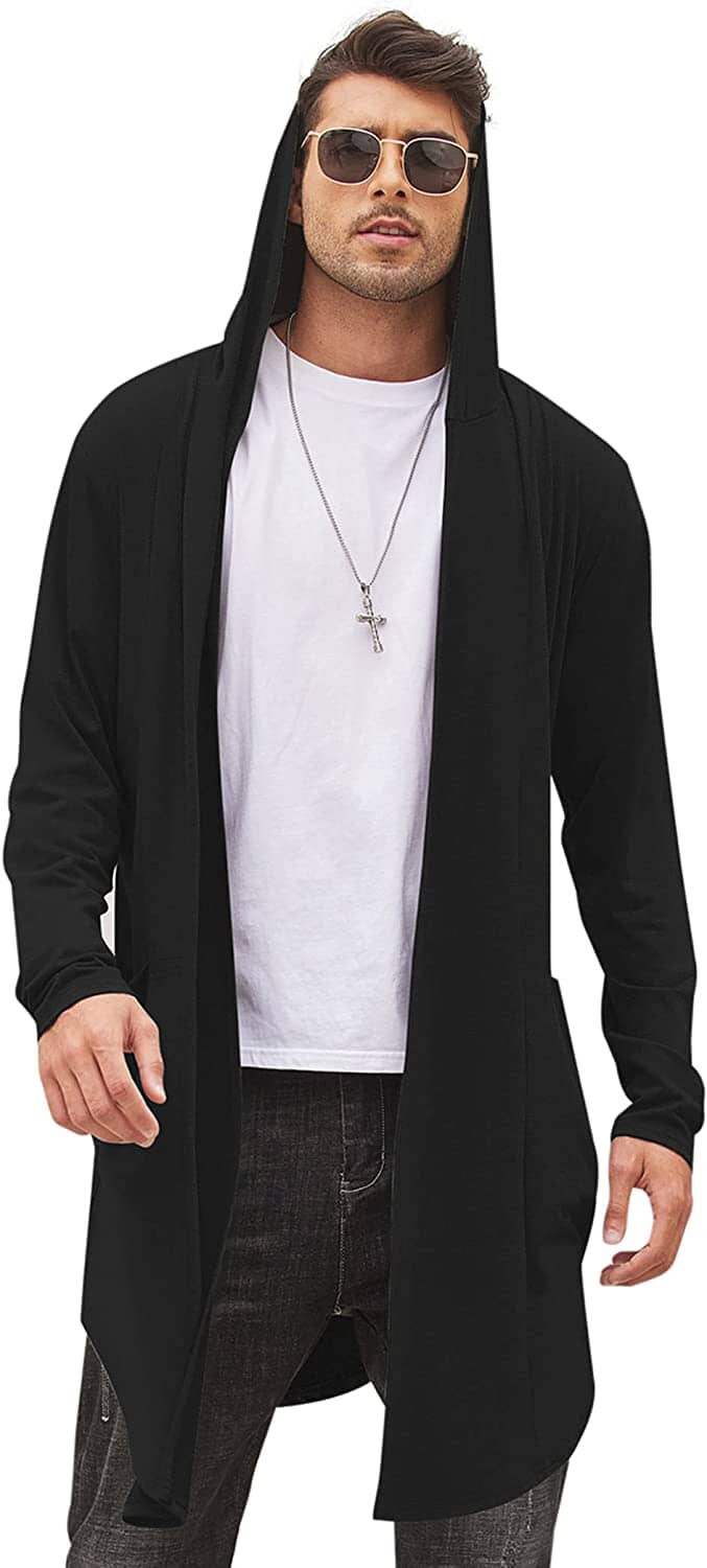 Lang Mit Kapuze Schalkragen Kragen Overcoat with Pockets