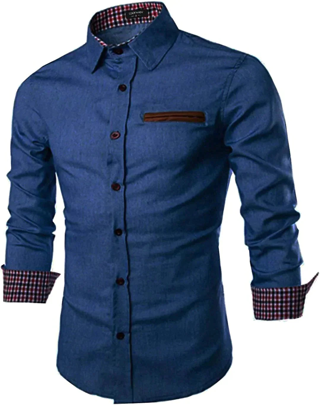 Casual Lang Ärmel Knopf Denim Hemd