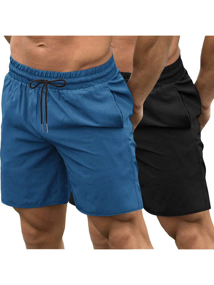 2-Pack Schnell Trocken Gym Shorts