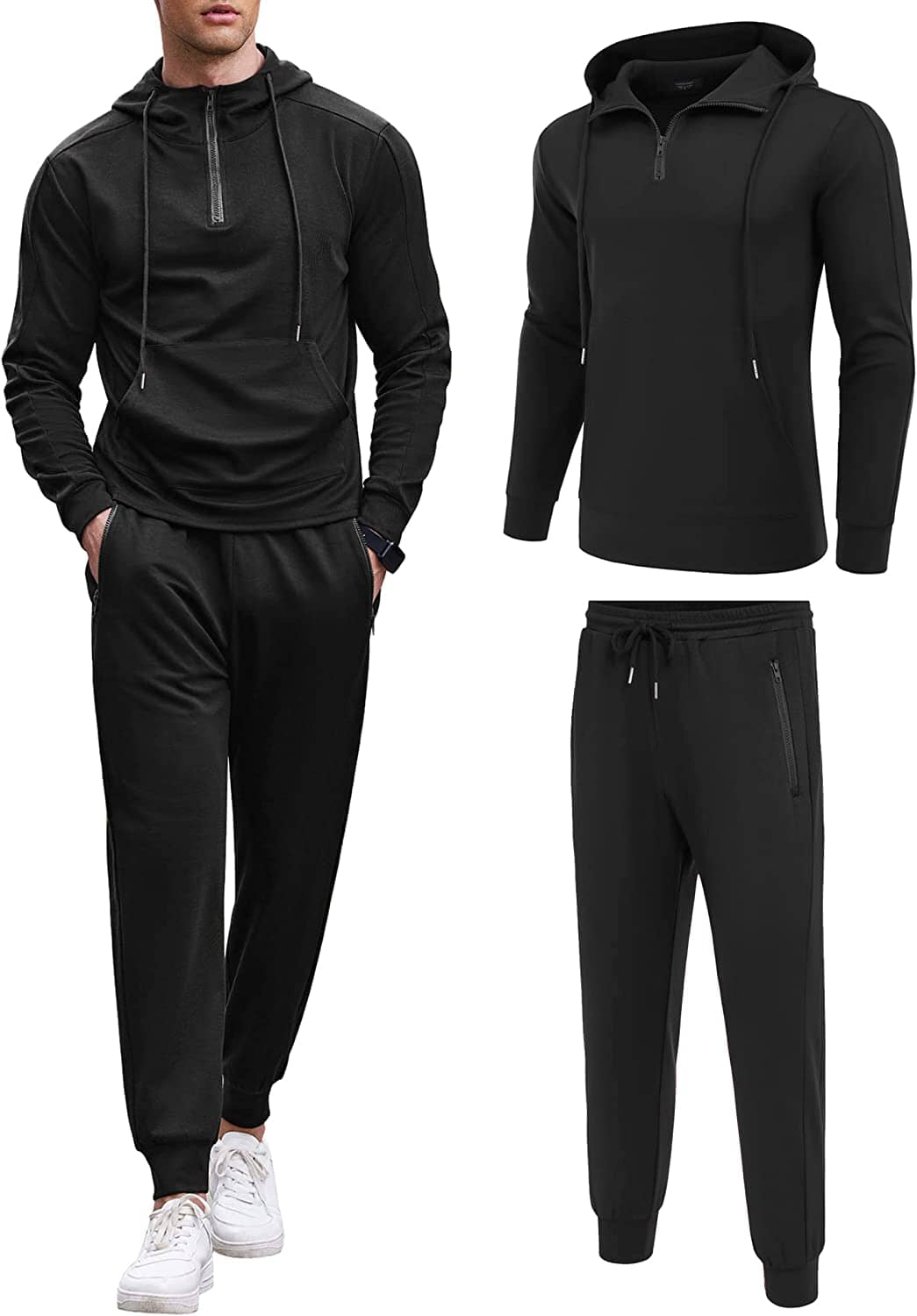 2 Teil Zip Hoodie and Jogginghose Set