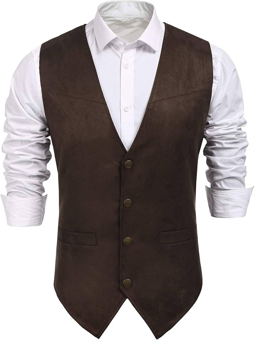 Uni Suede Leather Anzug Weste